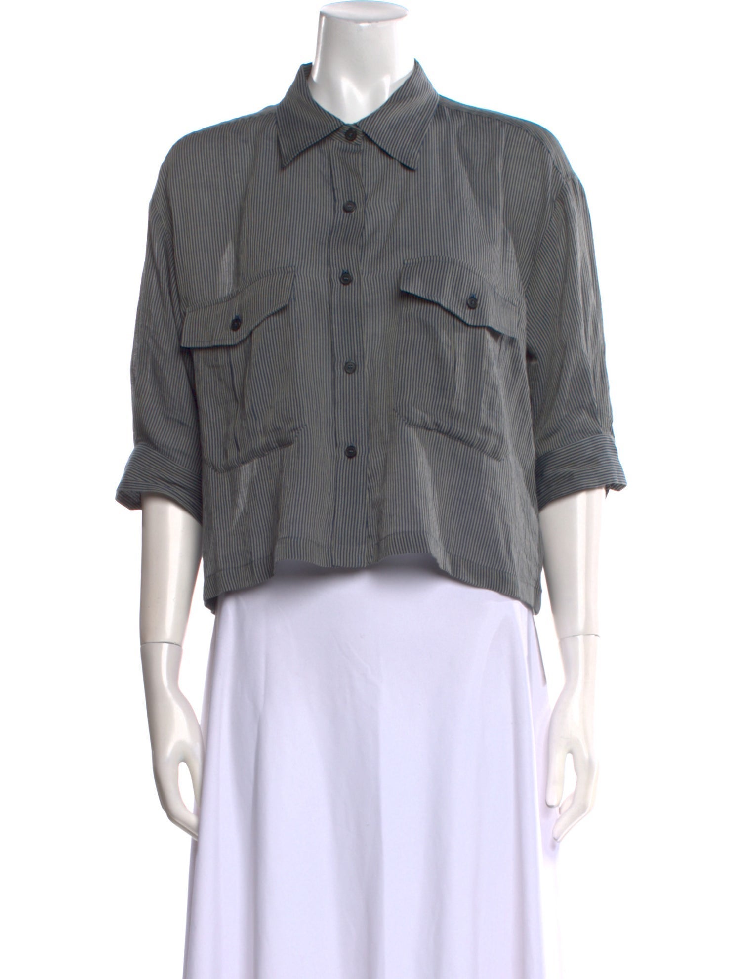 Masscob Three-Quarter Sleeve Crop Top