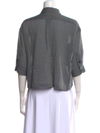 Masscob Three-Quarter Sleeve Crop Top