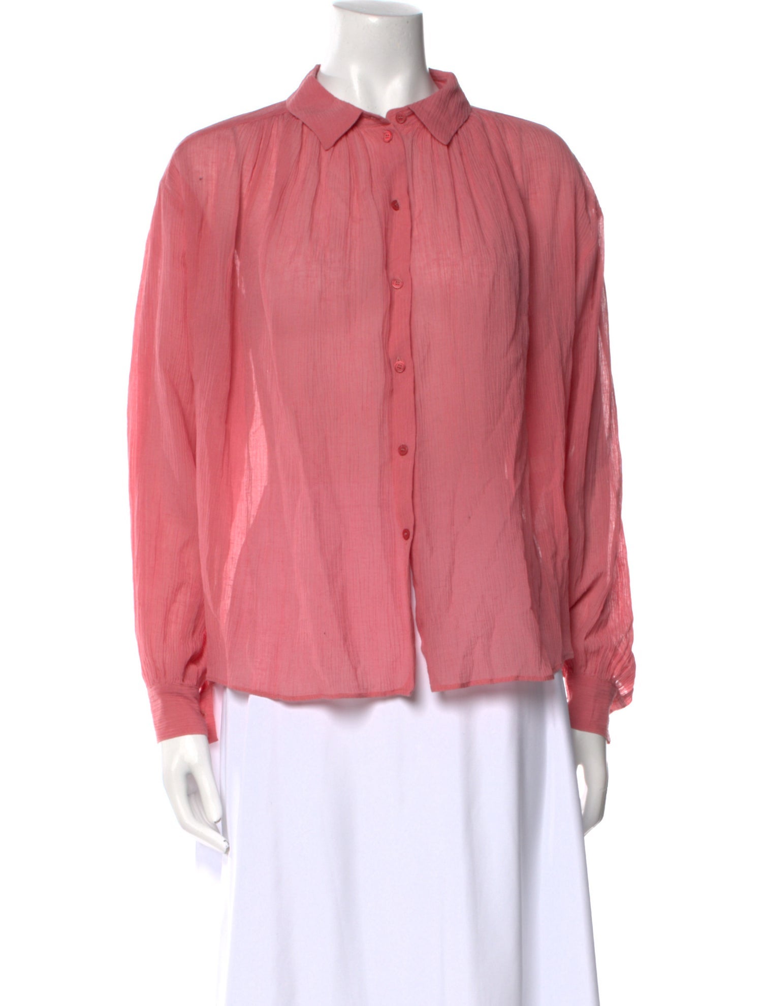 Masscob Long Sleeve Button-Up Top