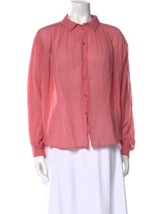 Masscob Long Sleeve Button-Up Top