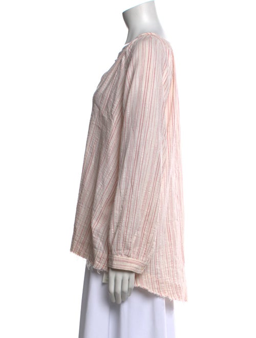 Masscob Striped V-Neck Blouse