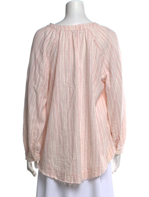 Masscob Striped V-Neck Blouse