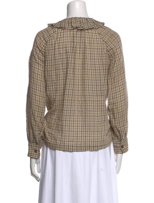 Masscob Plaid Print V-Neck Polo