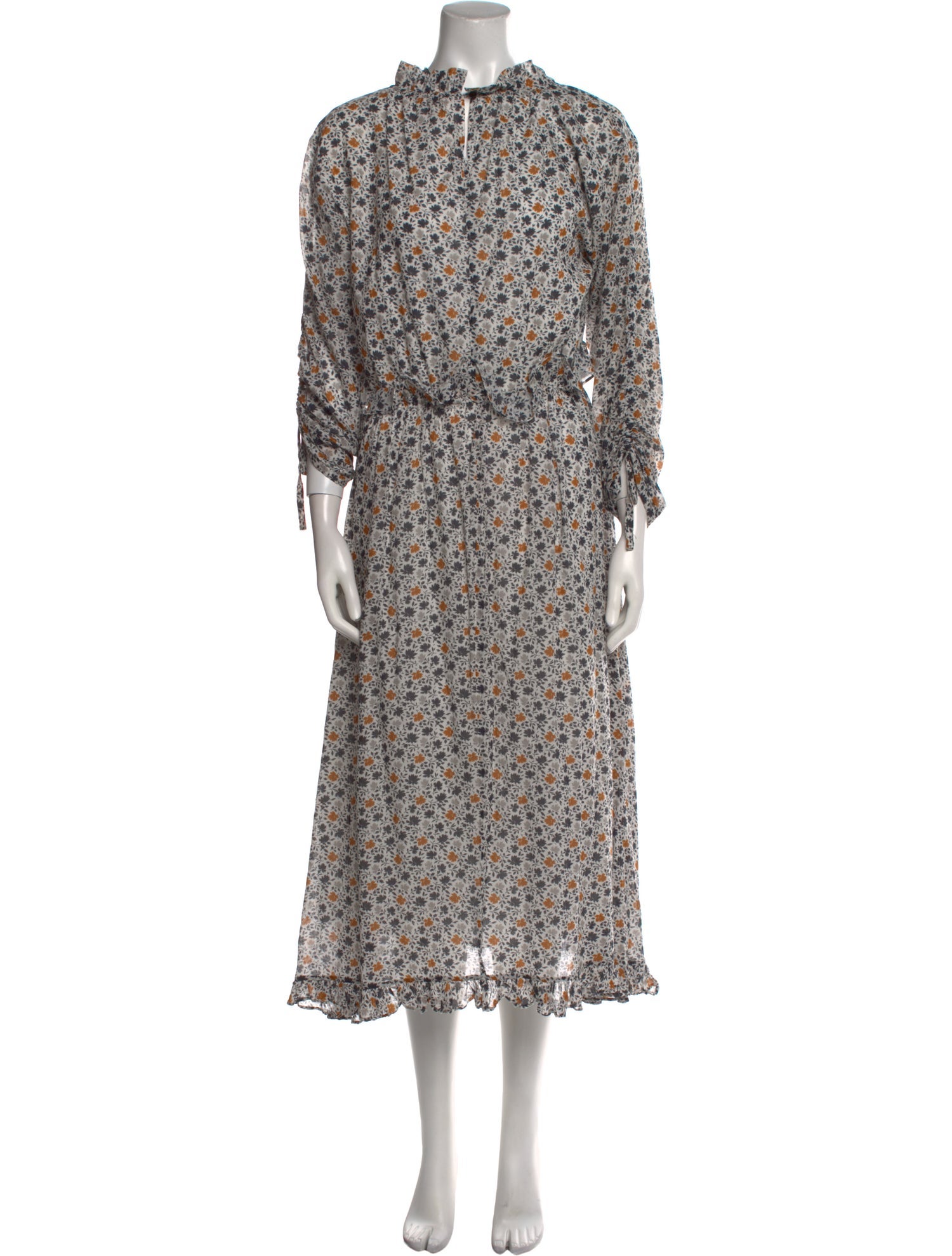 Masscob Floral Print Midi Length Dress