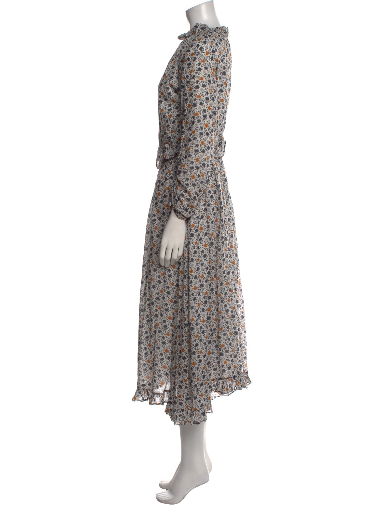 Masscob Floral Print Midi Length Dress