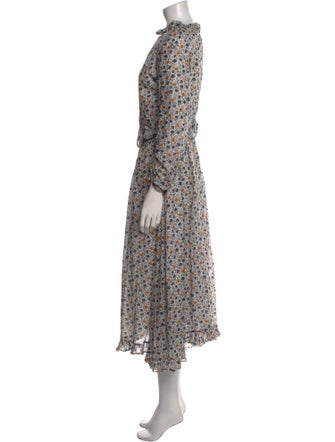 Masscob Floral Print Midi Length Dress