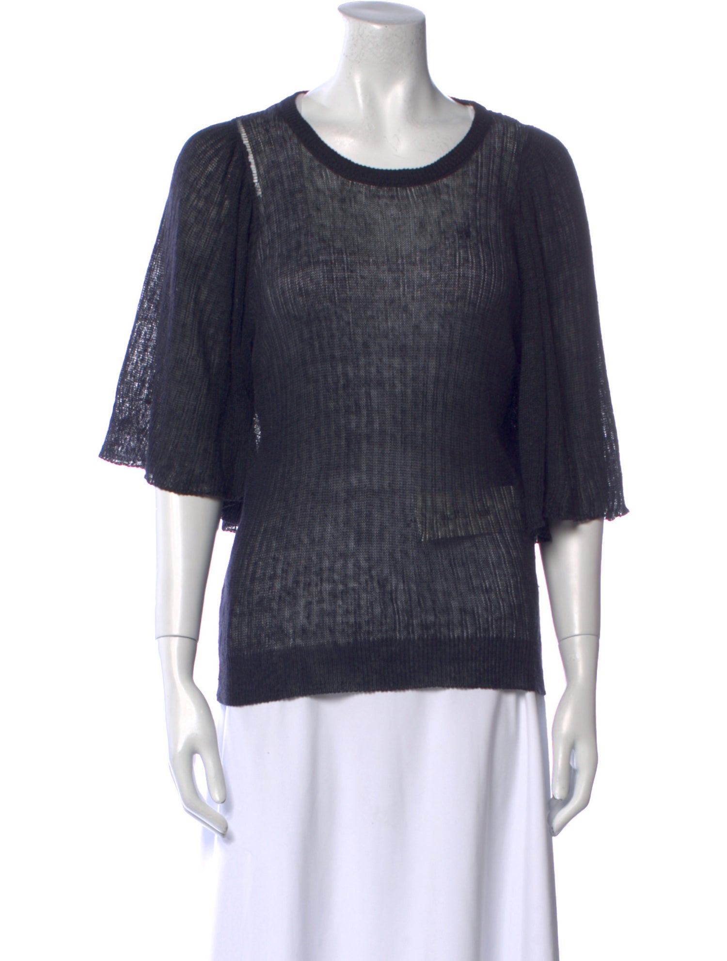 Masscob Linen Scoop Neck Sweater