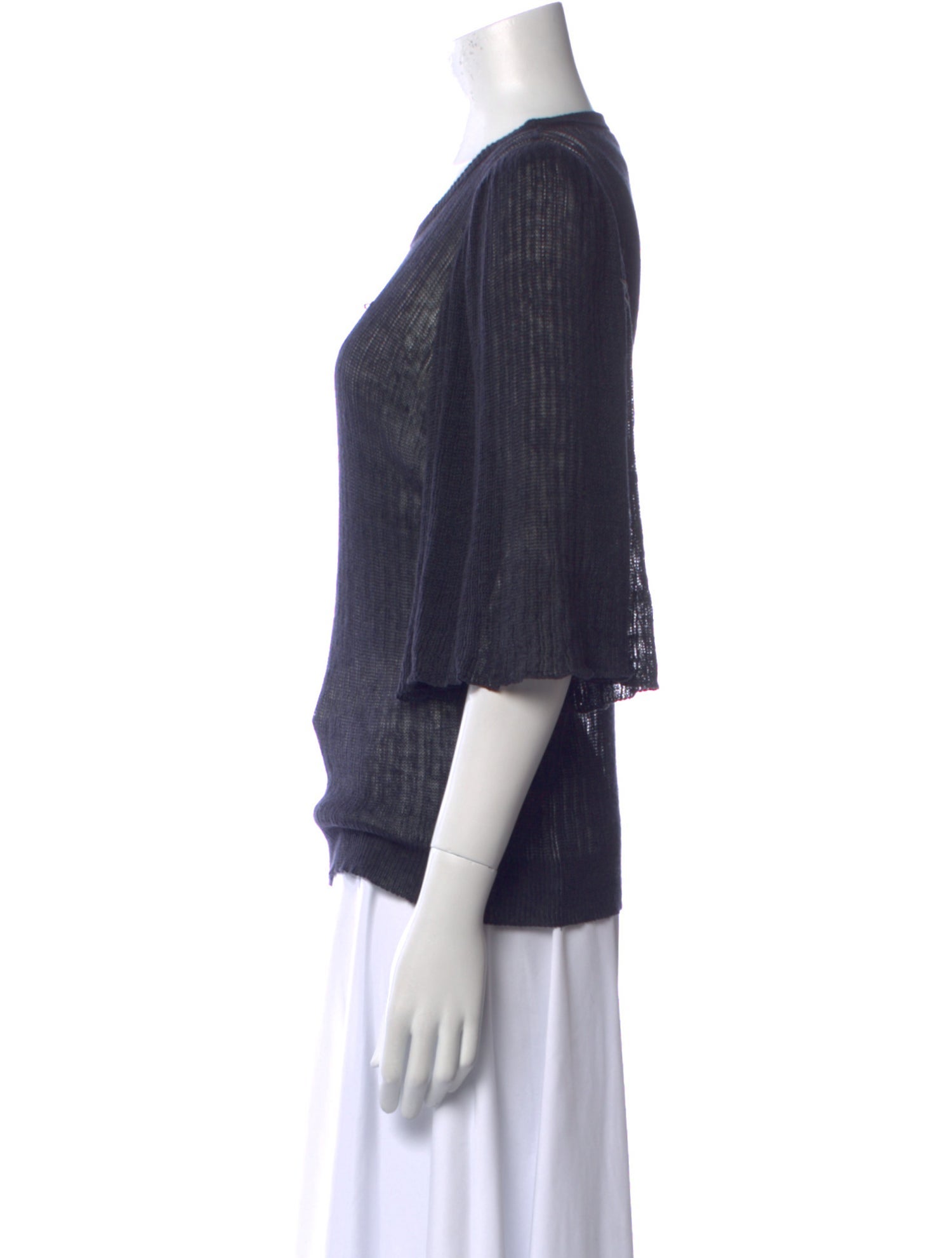 Masscob Linen Scoop Neck Sweater