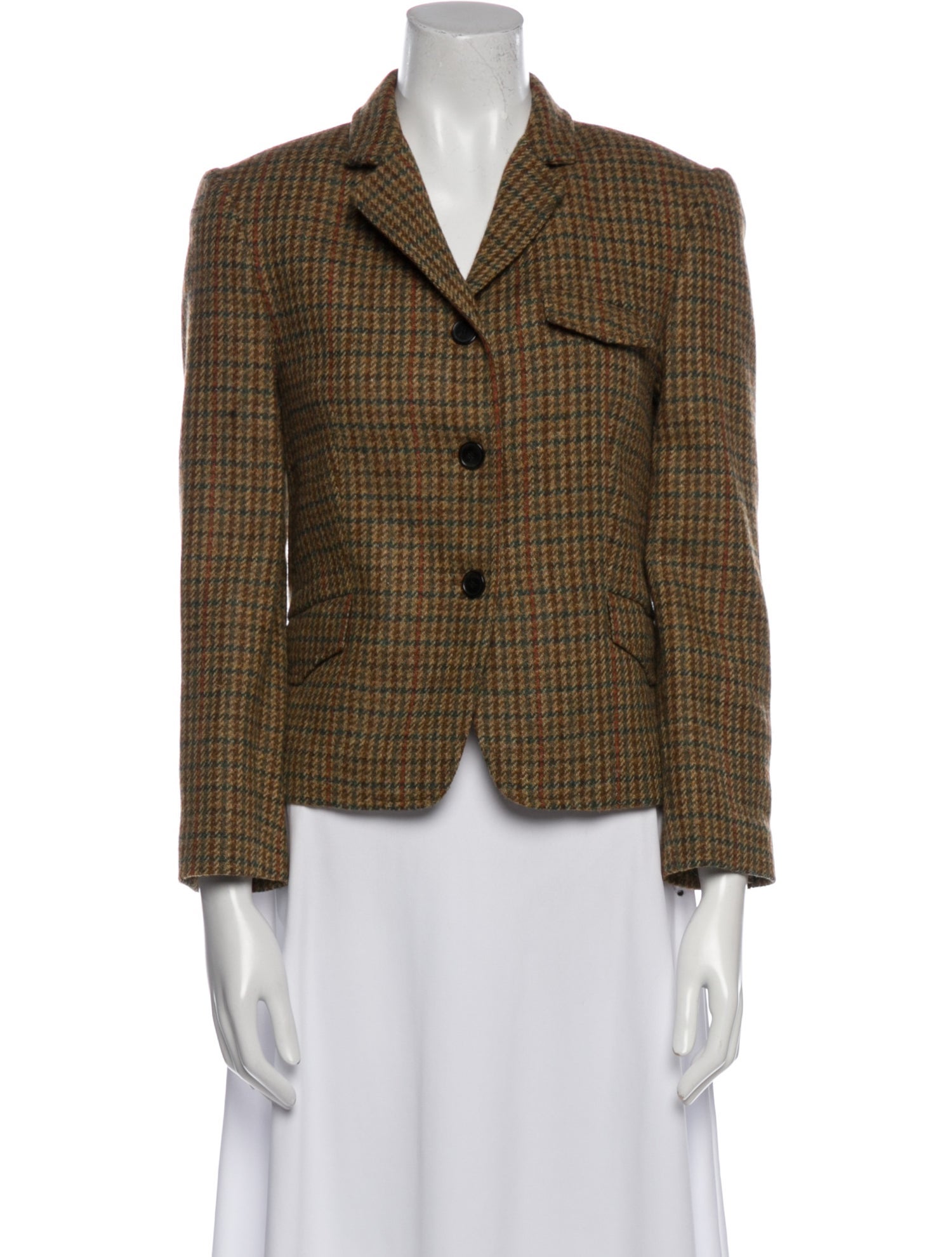 Masscob Virgin Wool Houndstooth Print Blazer w/ Tags