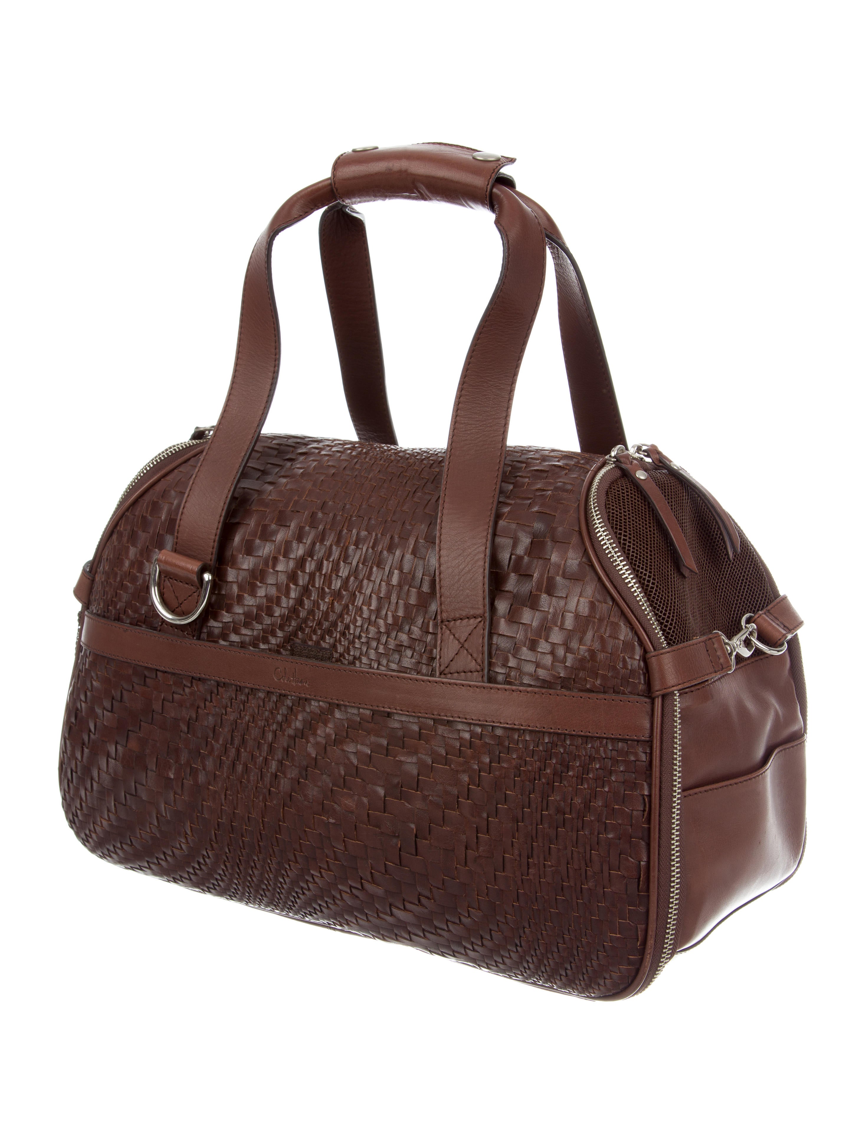 Cole Haan Woven Leather Pet Carrier Decor And Accessories W4920310