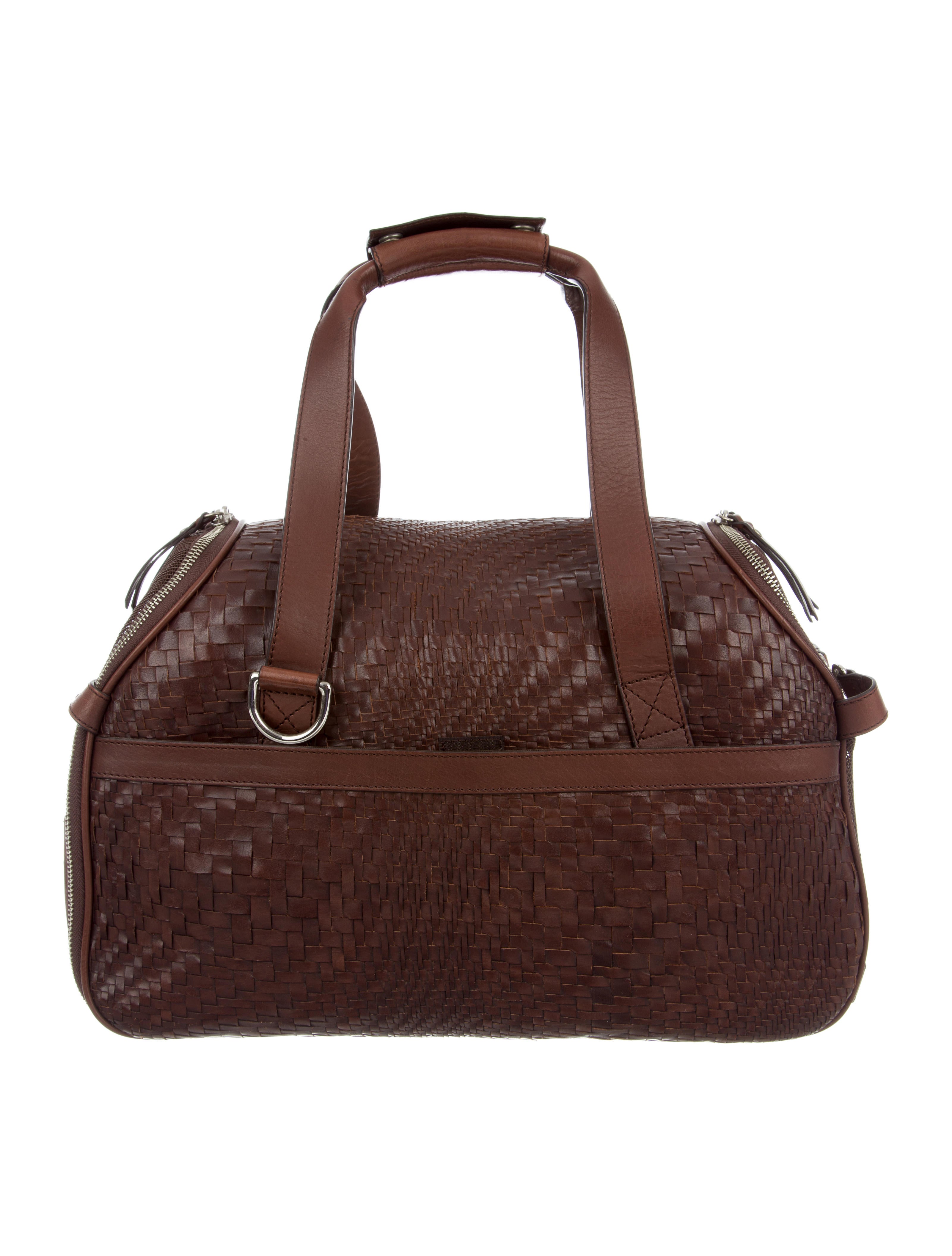 Cole Haan Woven Leather Pet Carrier Decor And Accessories W4920310