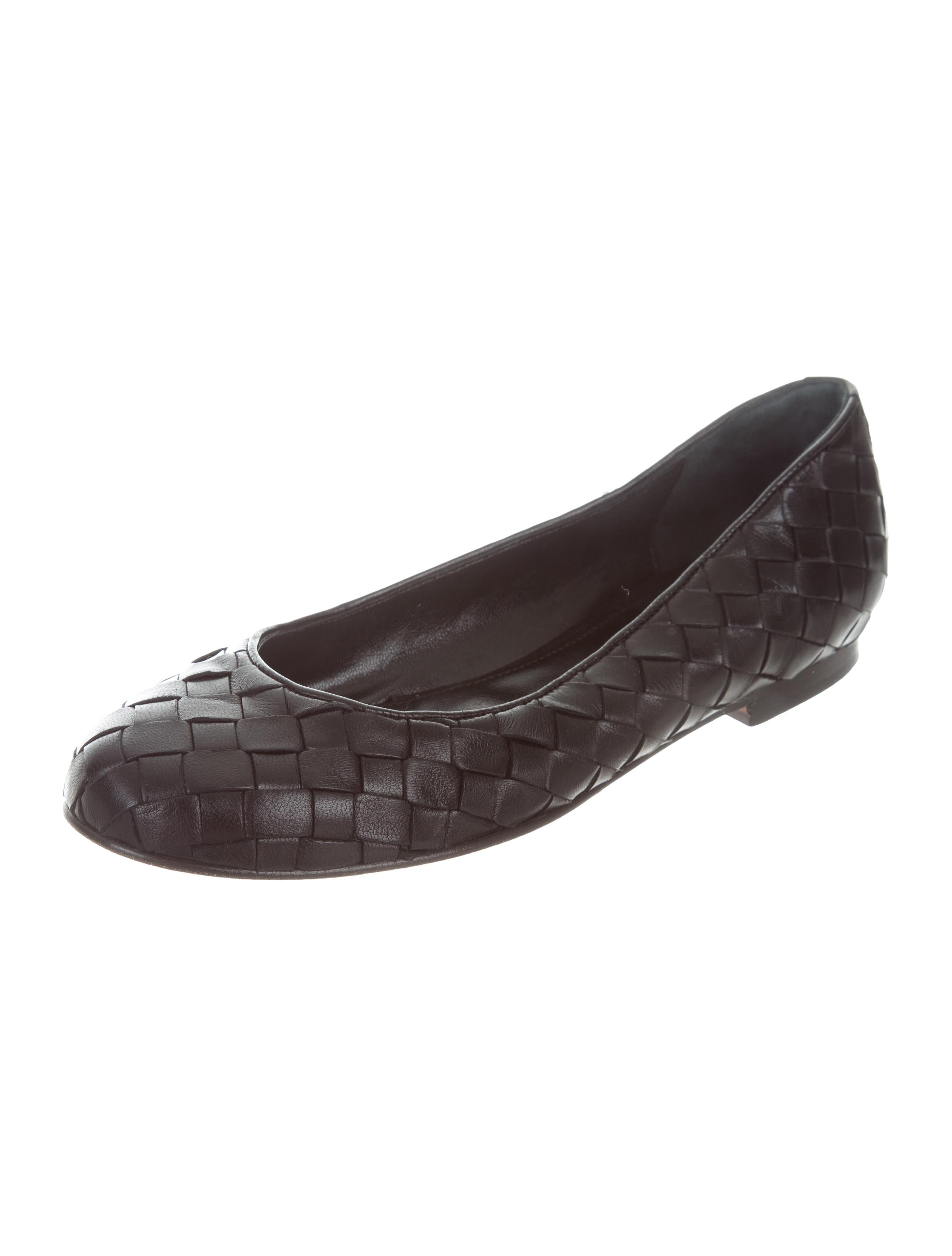 Cole Haan Leather Woven Flats