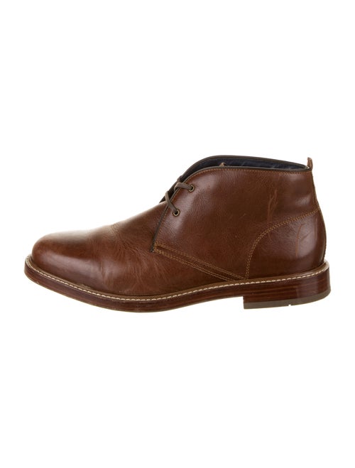 Cole Haan Leather Lace-Up Boots Brown