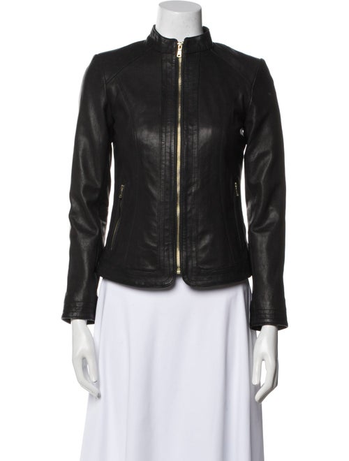 Cole Haan Leather Biker Jacket