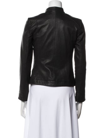 Cole Haan Leather Biker Jacket
