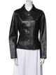 Cole Haan Leather Biker Jacket