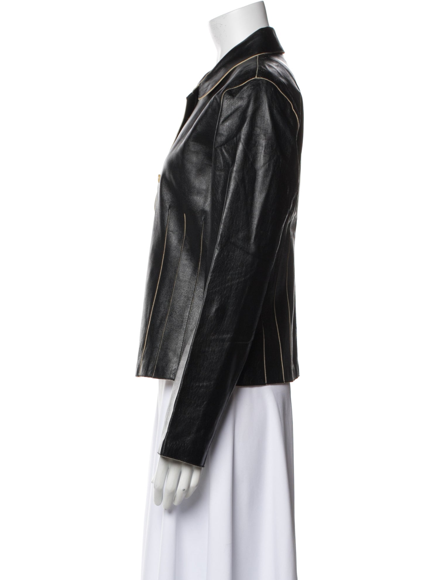 Cole Haan Leather Biker Jacket