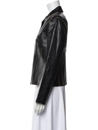 Cole Haan Leather Biker Jacket