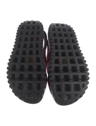 4CCCCEES Leather Colorblock Pattern Slingback Sandals