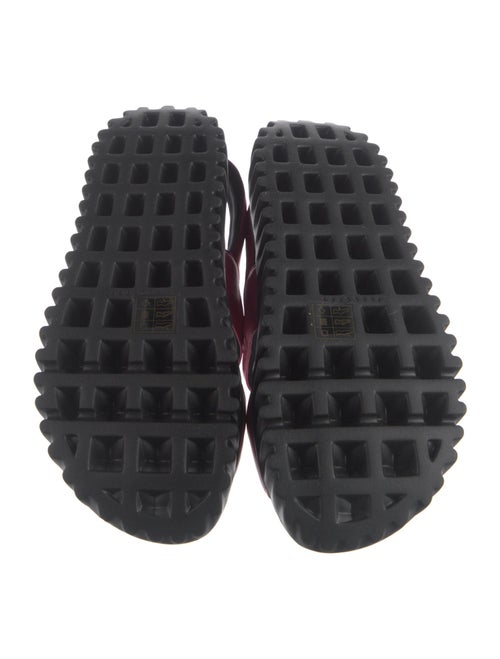 4CCCCEES Leather Colorblock Pattern Slingback Sandals