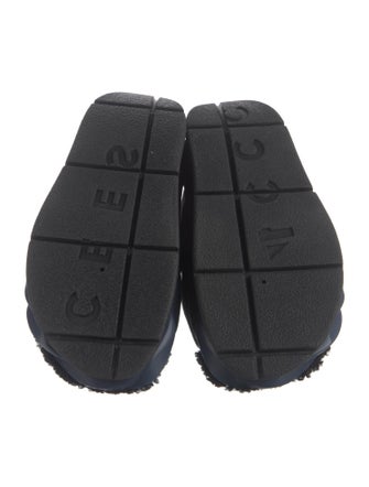 4CCCCEES Suede Leather Trim Embellishment Slides