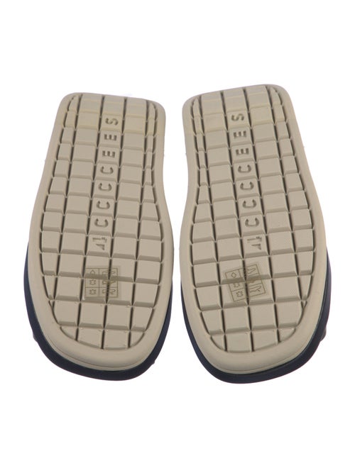 4CCCCEES Leather Colorblock Pattern Slingback Sandals