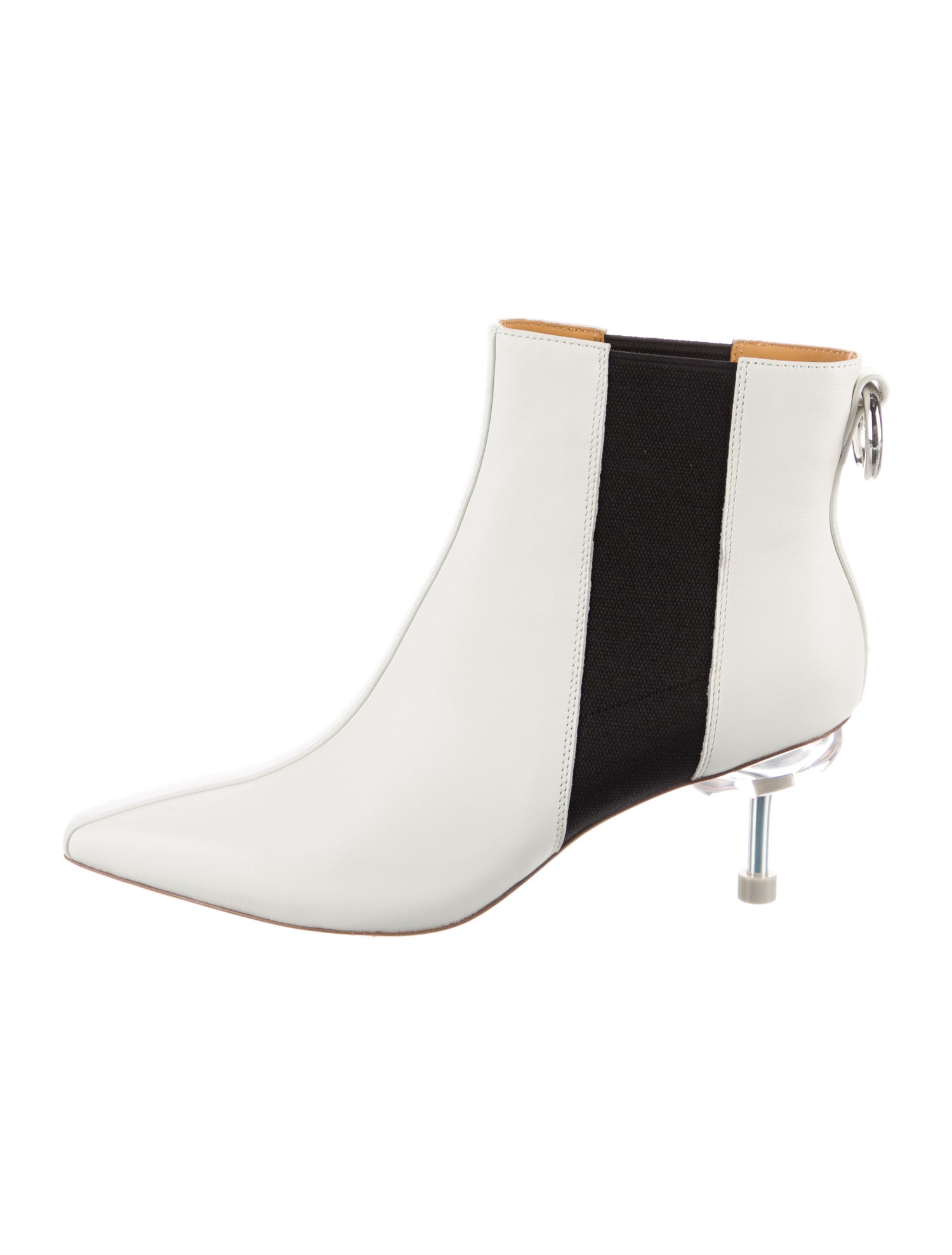 4CCCCEES Leather Colorblock Pattern Chelsea Boots