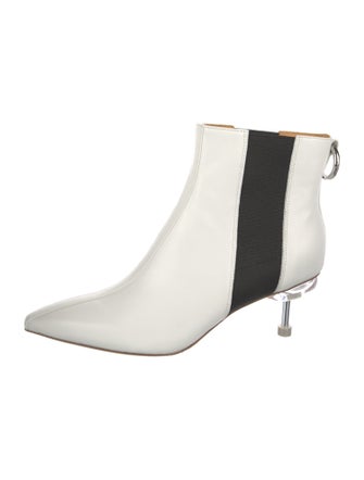 4CCCCEES Leather Colorblock Pattern Chelsea Boots