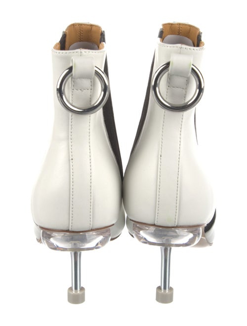 4CCCCEES Leather Colorblock Pattern Chelsea Boots