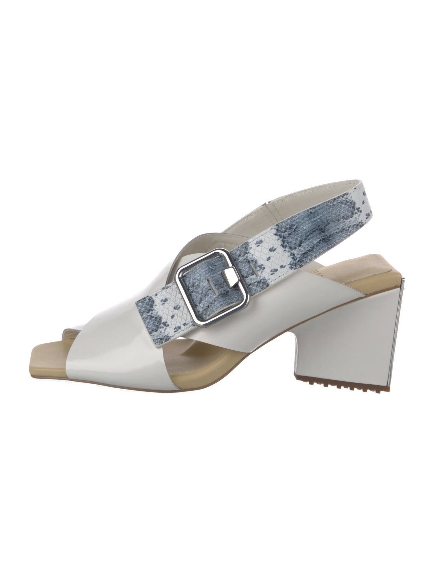 4CCCCEES Embossed Leather Slingback Sandals