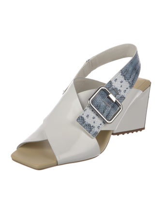 4CCCCEES Embossed Leather Slingback Sandals