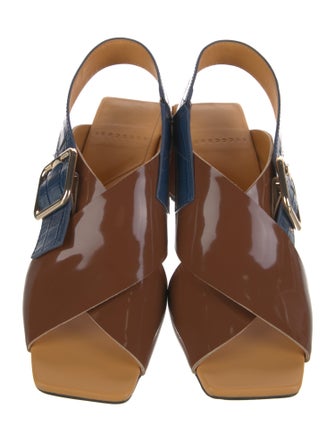 4CCCCEES Patent Leather Slingback Sandals