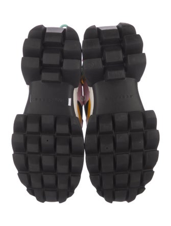 4CCCCEES Patent Leather Colorblock Pattern Hiking Boots