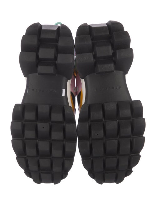 4CCCCEES Patent Leather Colorblock Pattern Hiking Boots