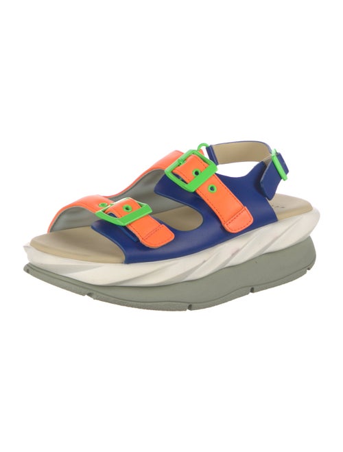 4CCCCEES Leather Printed Slingback Sandals