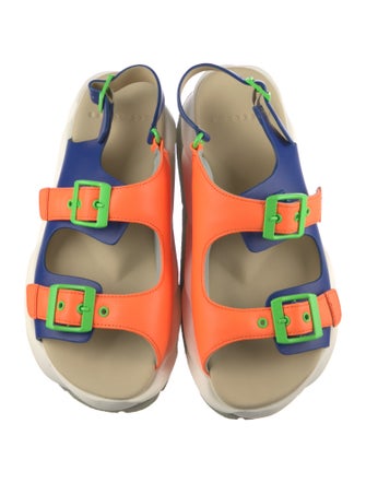 4CCCCEES Leather Printed Slingback Sandals