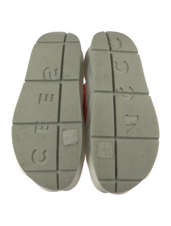 4CCCCEES Leather Printed Slingback Sandals