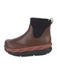 4CCCCEES Leather Colorblock Pattern Chelsea Boots