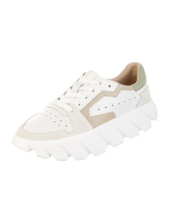 4CCCCEES Leather Colorblock Pattern Sneakers