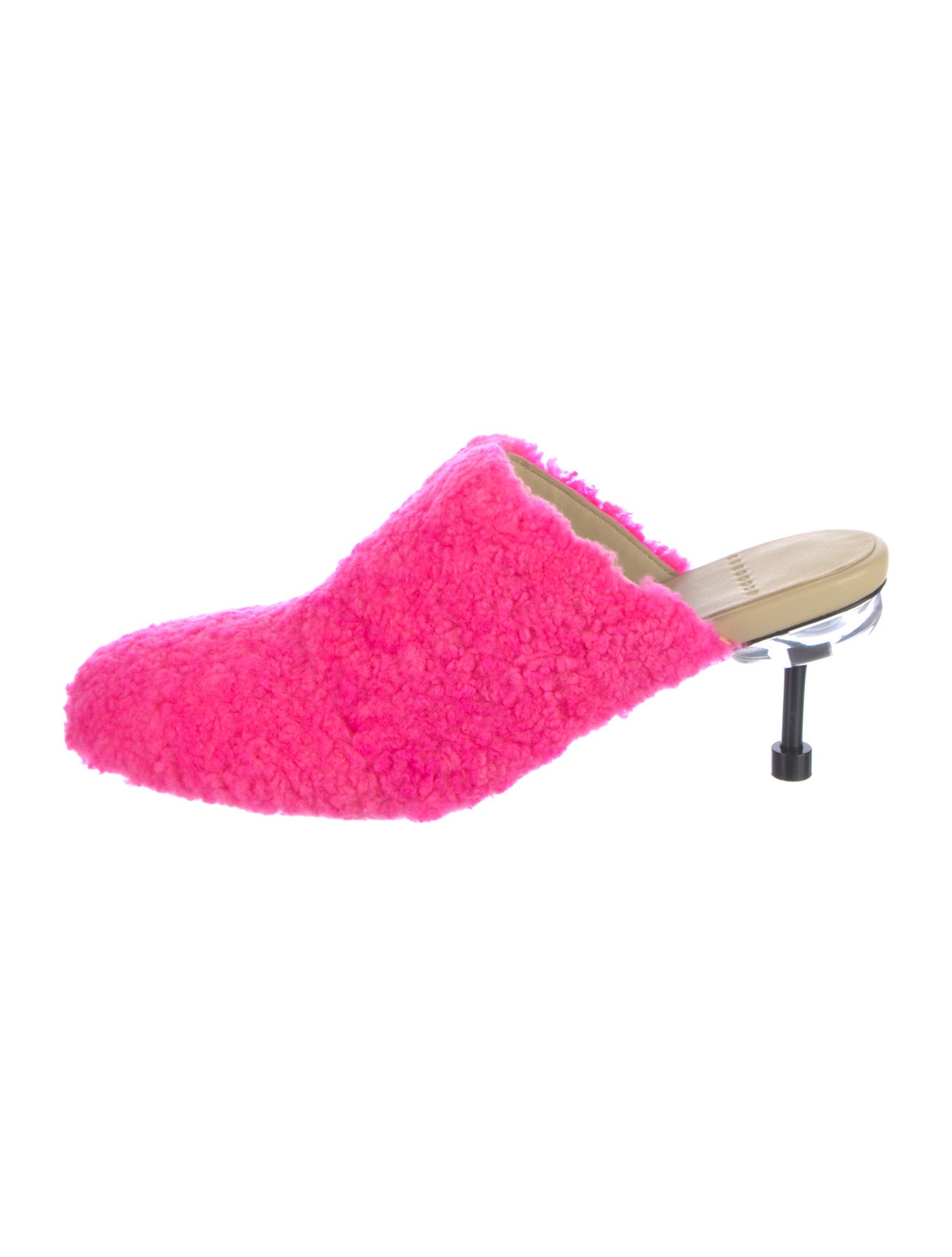 4CCCCEES Shearling Colorblock Pattern Mules