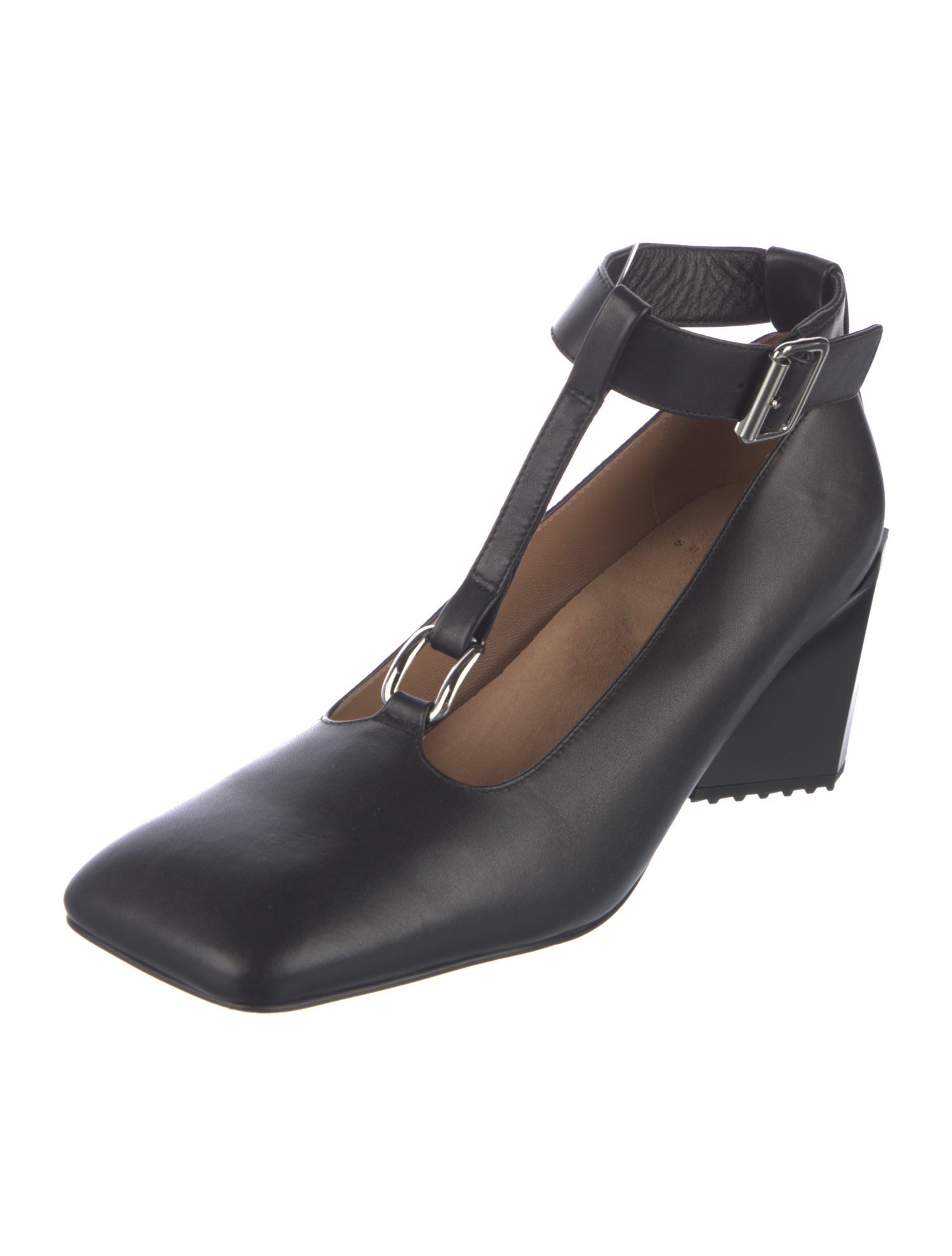 4CCCCEES Leather T-Strap Pumps