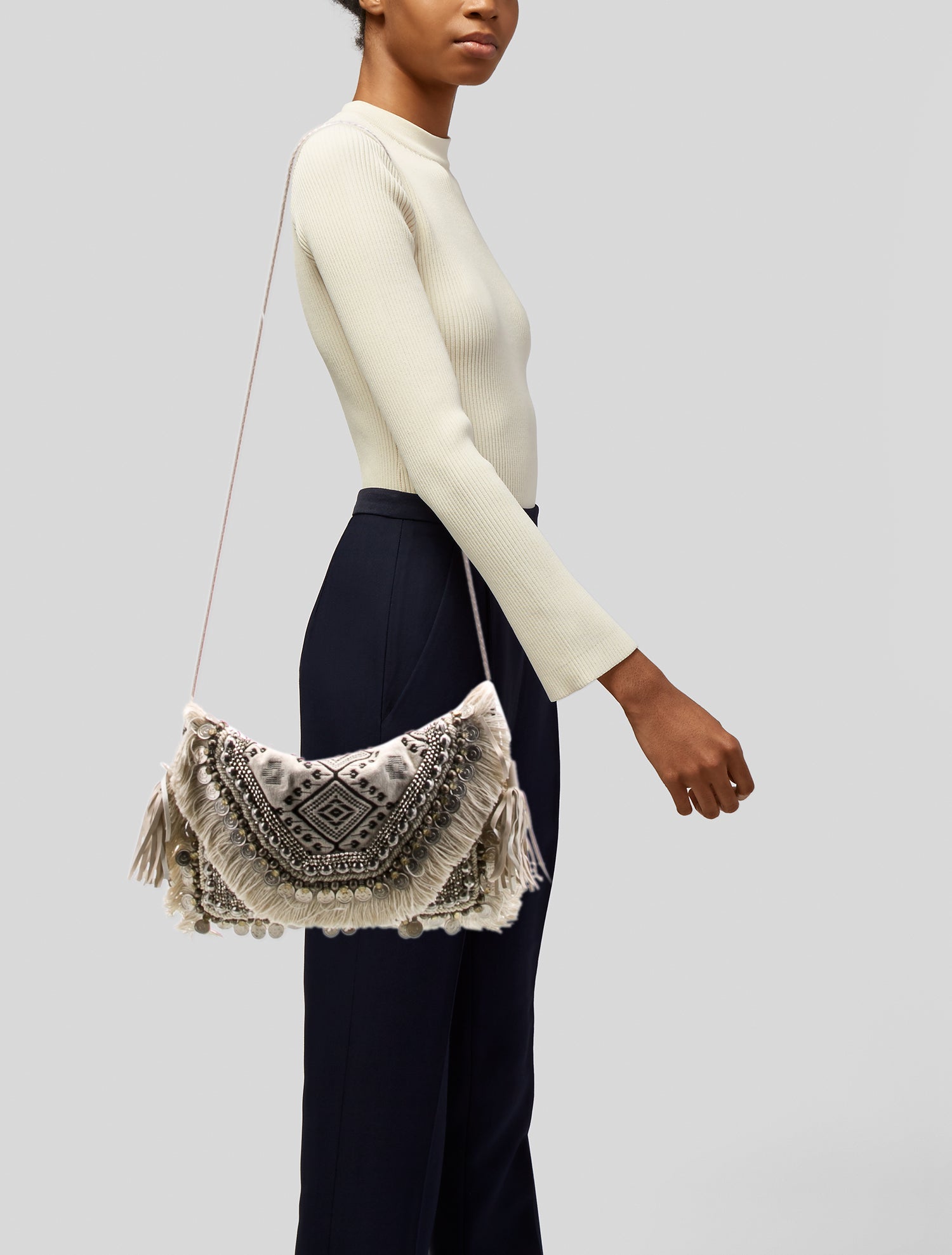 Shashi Canvas Shoulder Bag