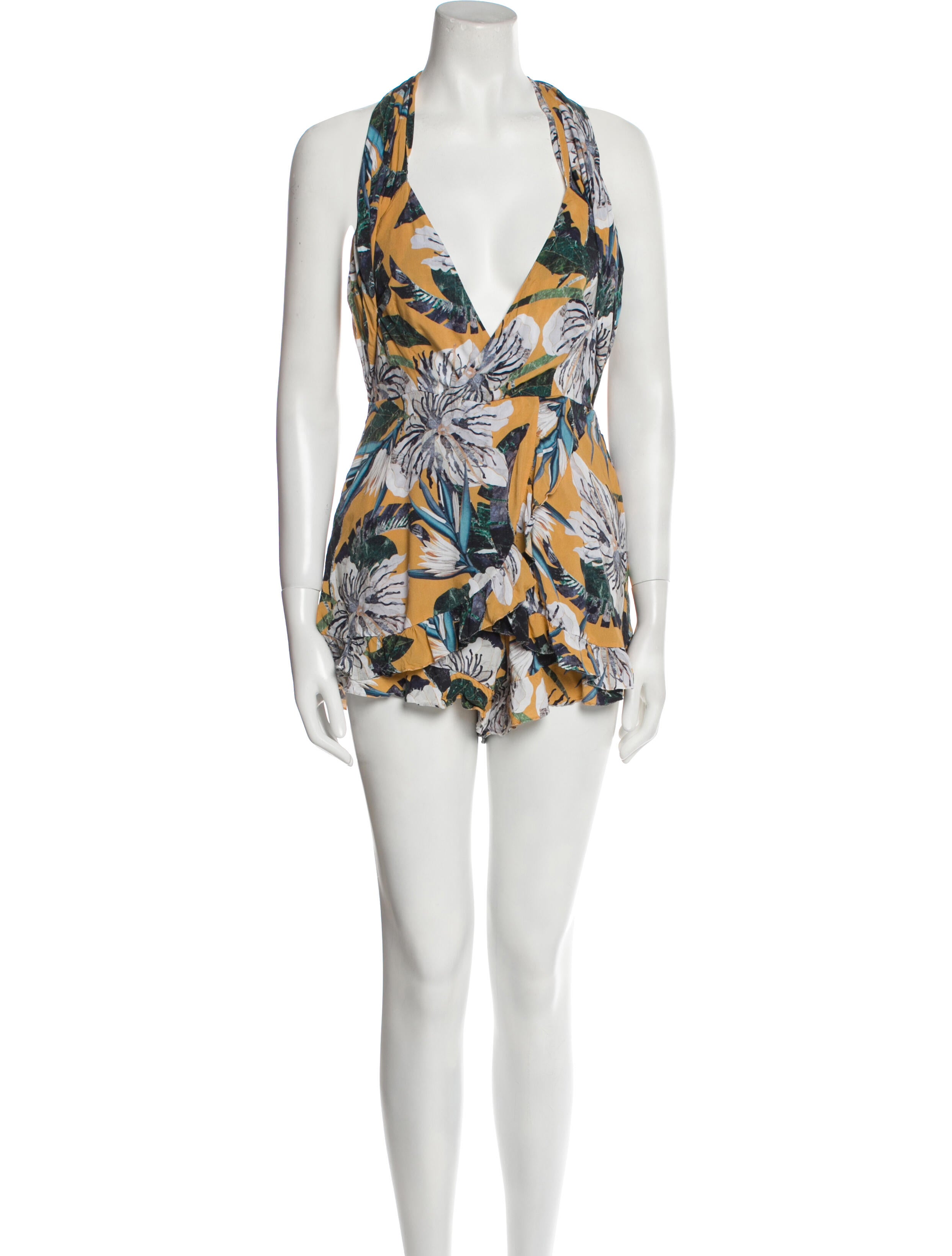 Clube Bossa Floral Print V-Neck Romper