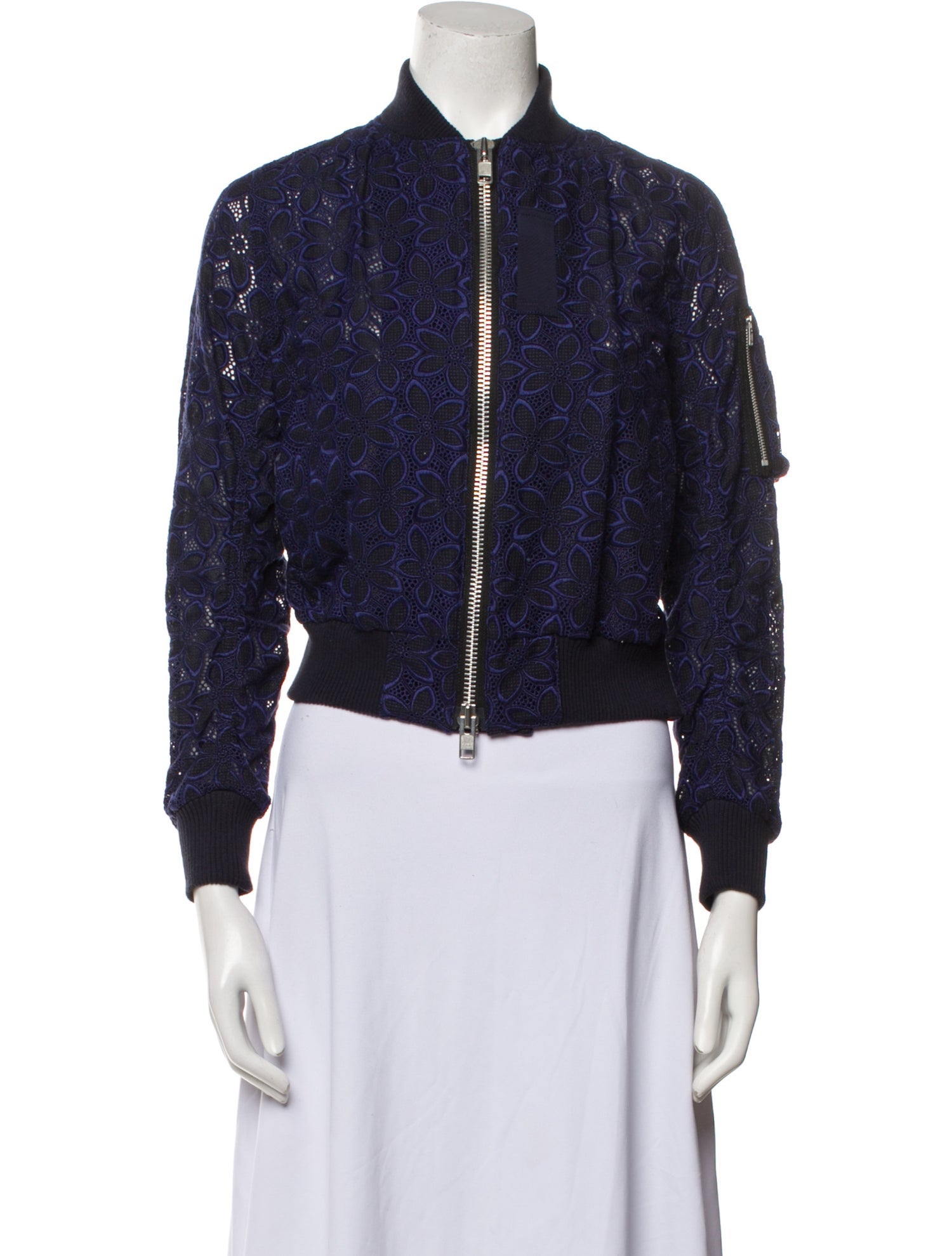 Sacai Luck Lace Pattern Bomber Jacket