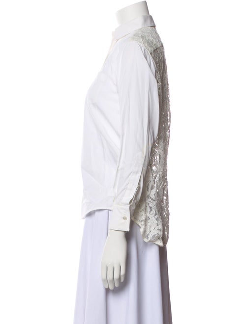 Sacai Luck Long Sleeve Button-Up Top