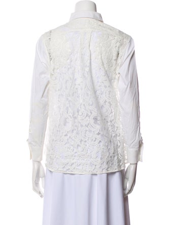 Sacai Luck Long Sleeve Button-Up Top