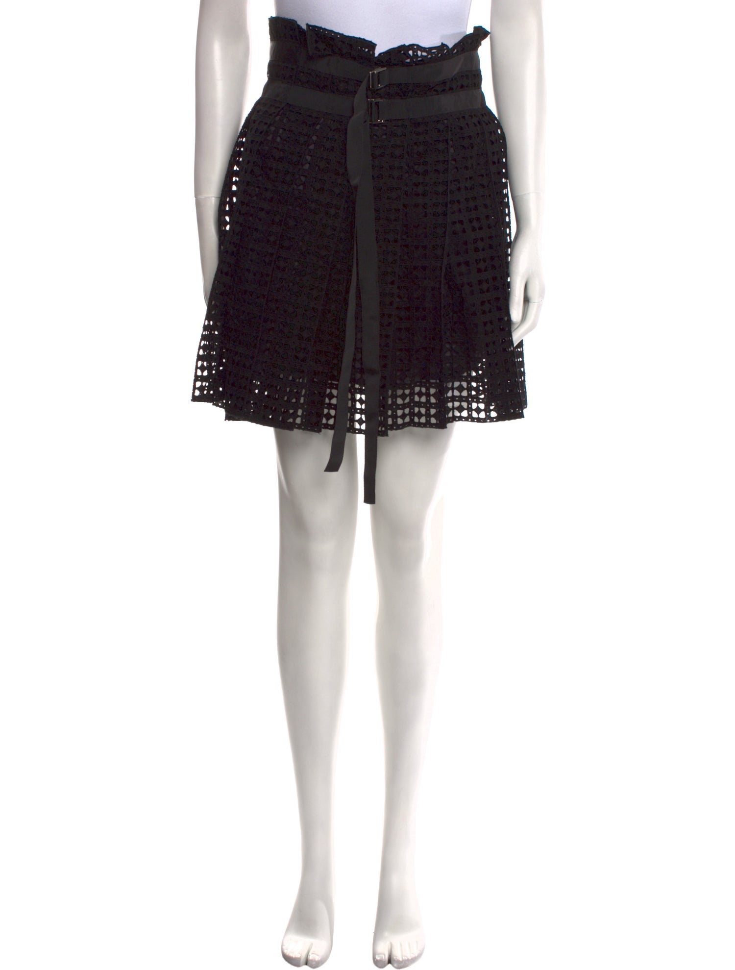 Sacai Luck Lasercut Accents Mini Skirt w/ Tags