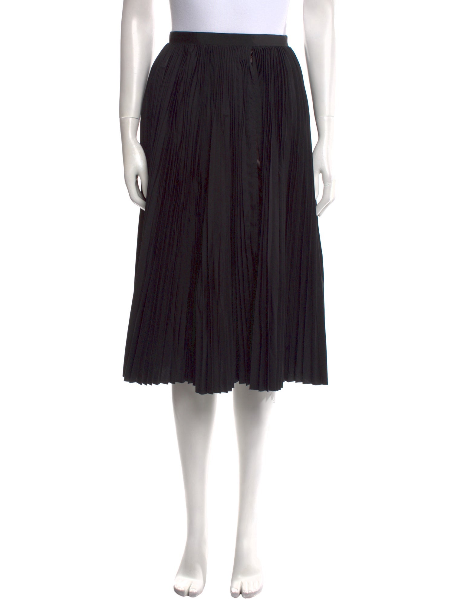 Sacai Luck Pleated Accents Knee-Length Skirt