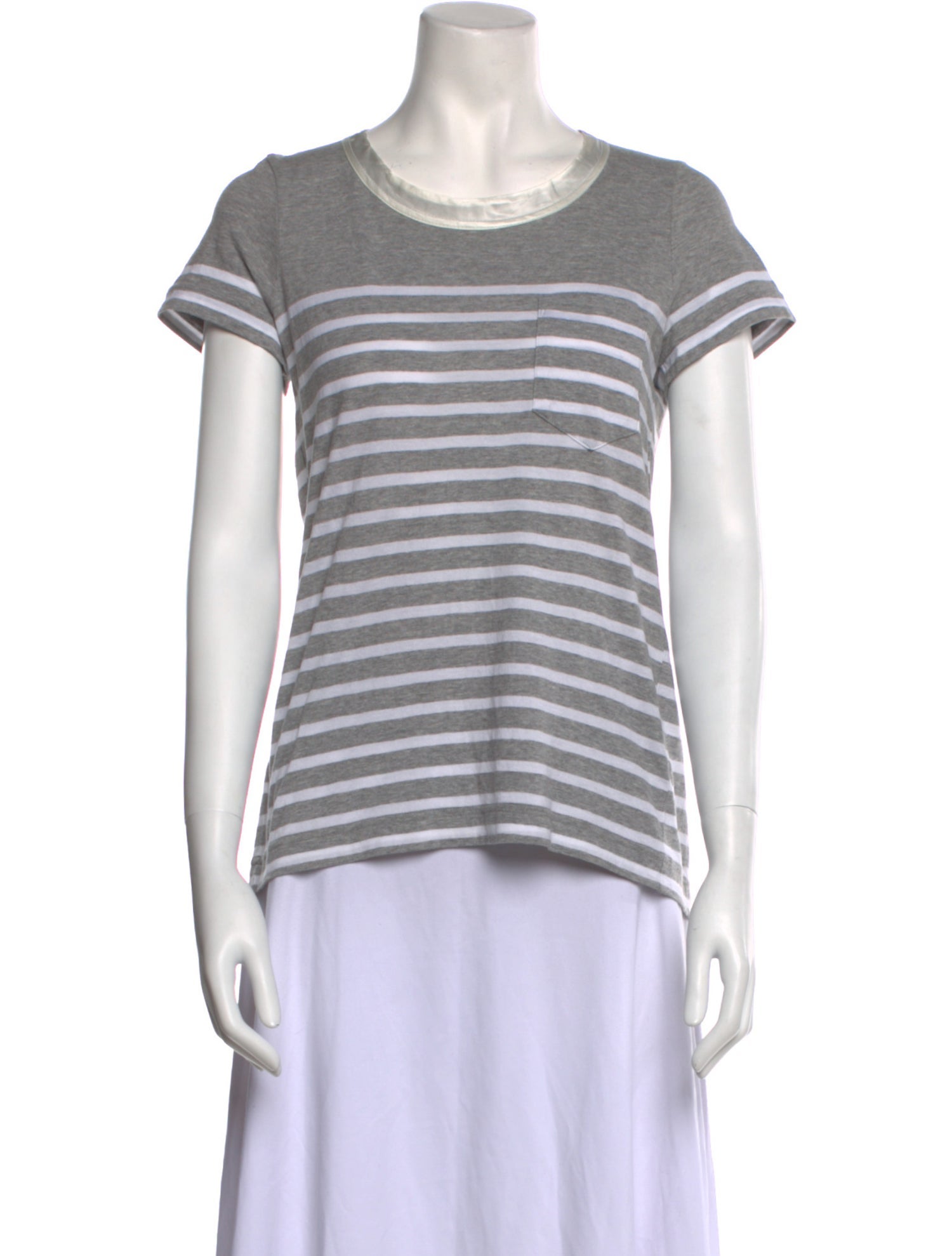 Sacai Luck Striped Crew Neck T-Shirt