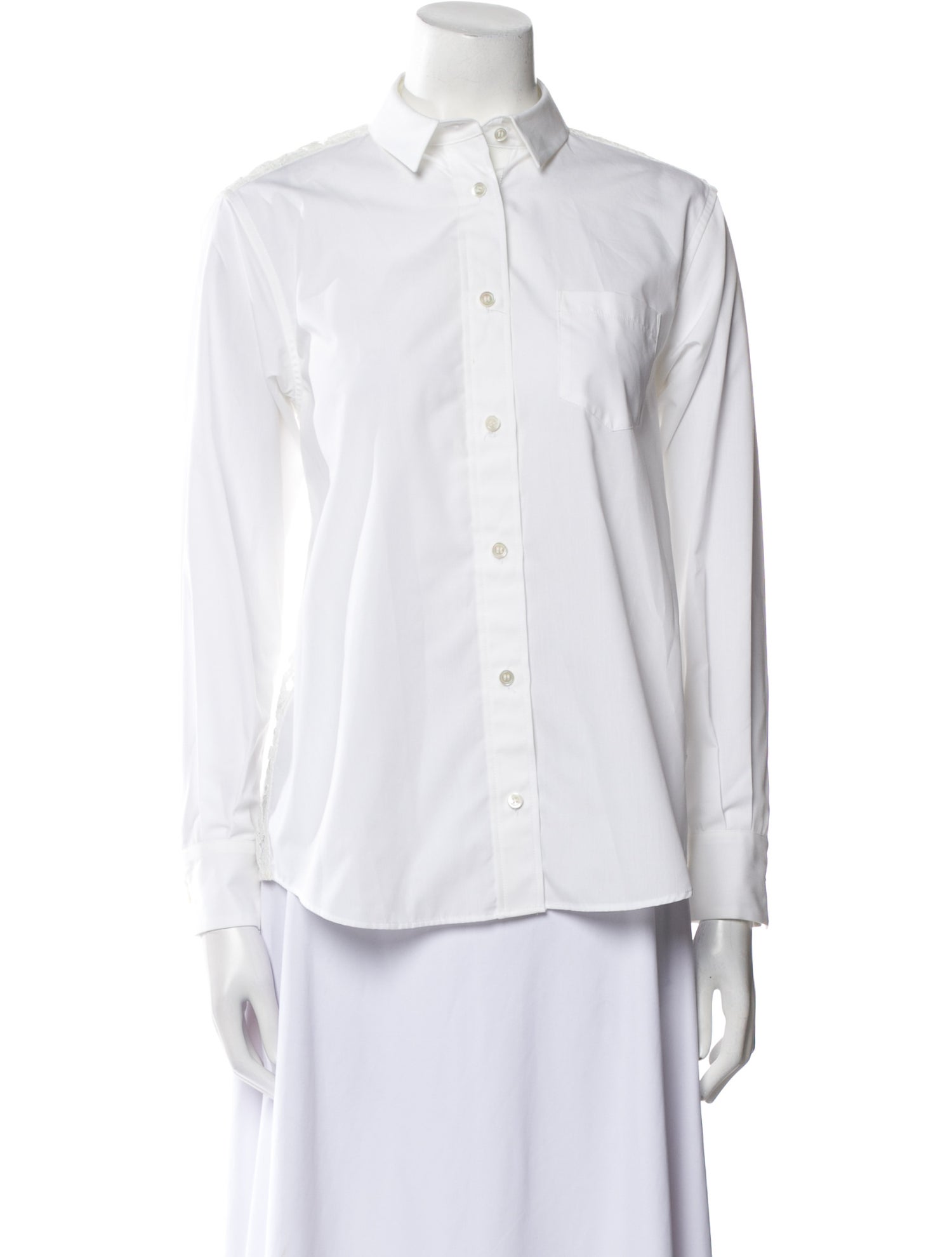 Sacai Luck Long Sleeve Button-Up Top